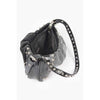 DIONA J ICONIC STUDDED FASHION SHOULDER BAG COLOR SILVER