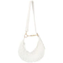 DIONA J QUILTED BAG SHOULDER HOBO BAG ONE SIZE COLOR WHITE