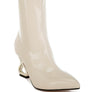 Gaias Fantasy Heel Patent Faux Leather Boots