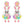 Diona J Seed Beaded Floral Easter Egg Hunt Bunny Chandelier Earrings