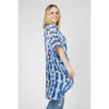 DIONA J AMERICAN FLAG PRINT KIMONO CARDIGAN ONE SIZE COLOR BLUE AND RED