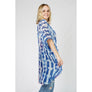 DIONA J AMERICAN FLAG PRINT KIMONO CARDIGAN ONE SIZE COLOR BLUE AND RED
