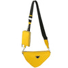 DIONA J 2IN1 GEOMETRIC SHAPE ZIPPER CROSSBODY BAG WITH POUCH SET COLOR YELLOW