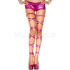 Women's Sexy Fashion Halloween Stylish Metallic Leg Wrap Rave One-Size Pink