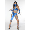 Blue Ninja Assassin costume set Blue Size S/M