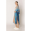 DIONA J TWO TONE LUREX KIMONO CARDIGAN ONE SIZE COLOR TURQUOISE