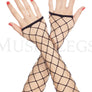 Big diamond net fingerless arm