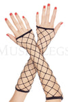 Big diamond net fingerless arm