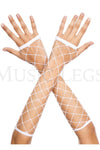 Big diamond net fingerless arm