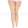 Plus size backseam sheer thigh hi