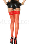 Lace Top Thigh High with Back Seam