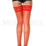 Lace Top Thigh High with Back Seam