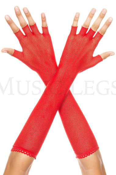 Fingerless fishnet warmer