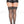 Plus size backseam silicone lace top spandex thigh hi