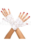 Lace fingerless gloves