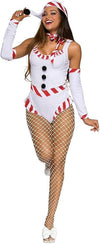 Charming Sexy Snow Woman Costume Winter Wonderland Holiday Outfit Playful Accessories for Festive Parties and Events (Medium)