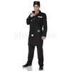 Green Leaf Doctor 3 Pc Halloween Cosplay Black Men's Costume Set Size M/L