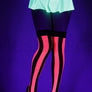 Striped opaque thigh hi