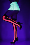 Striped opaque thigh hi