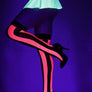 Striped opaque thigh hi