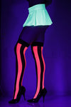 Striped opaque thigh hi