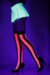 Striped opaque thigh hi