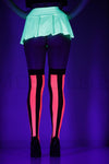 Striped opaque thigh hi