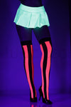 Striped opaque thigh hi