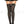 Satin bow sheer and opaque striped thigh hi