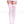 Satin bow sheer and opaque striped thigh hi