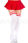 NEW! Plus size athlete acrylic thigh hi with striped top