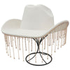 DIONA J RHINESTONE TASSEL COWBOY HAT COLOR CREAM