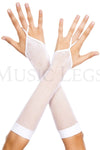 Finger loop fishnet arm warmer
