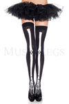 Skeleton print stockings
