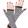 Opaque stripes warmer with mini lace trim