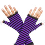 Opaque stripes warmer with mini lace trim