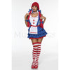 Raggedy Ann 3 Pc Dress Choker & Armbands Halloween Cosplay Costume Set Size XL