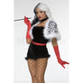 Heartiess Antagonist 6 Pc Velvet Bodycon Asymmetrical Dress Costume Set Size XS
