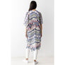 DIONA J SOUTHWESTERN PRINT KIMONO W/ TASSELS MULTICOLOR