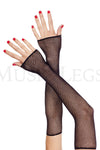 Extra long fishnet fingerless gloves