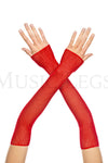 Extra long fishnet fingerless gloves