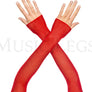 Extra long fishnet fingerless gloves