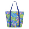 DIONA J WOMEN'S TROPICAL PRINT TOTE BAG COLOR BLUE