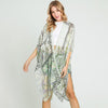 DIONA J PAISLEY FLOWER PRINT KIMONO CARDIGAN ONE SIZE COLOR LEMON