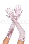Extra long satin gloves