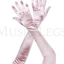 Extra long satin gloves
