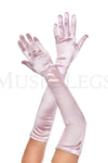 Extra long satin gloves