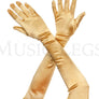 Extra long satin gloves