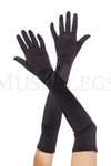 Extra long satin gloves