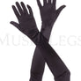 Extra long satin gloves
